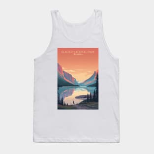 Glacier National Park Travel Poster Tank Top